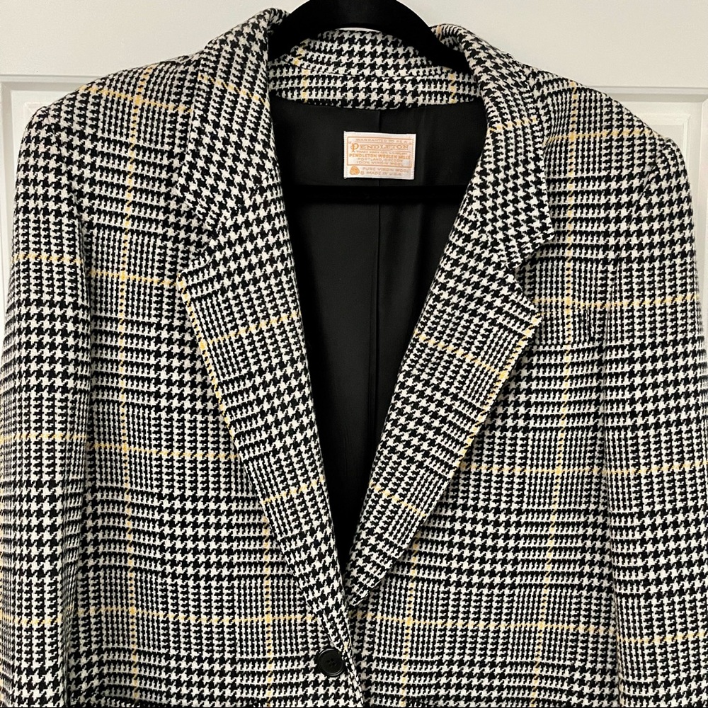 Vintage Pendleton Wool Blazer Size 12 Lined Pockets